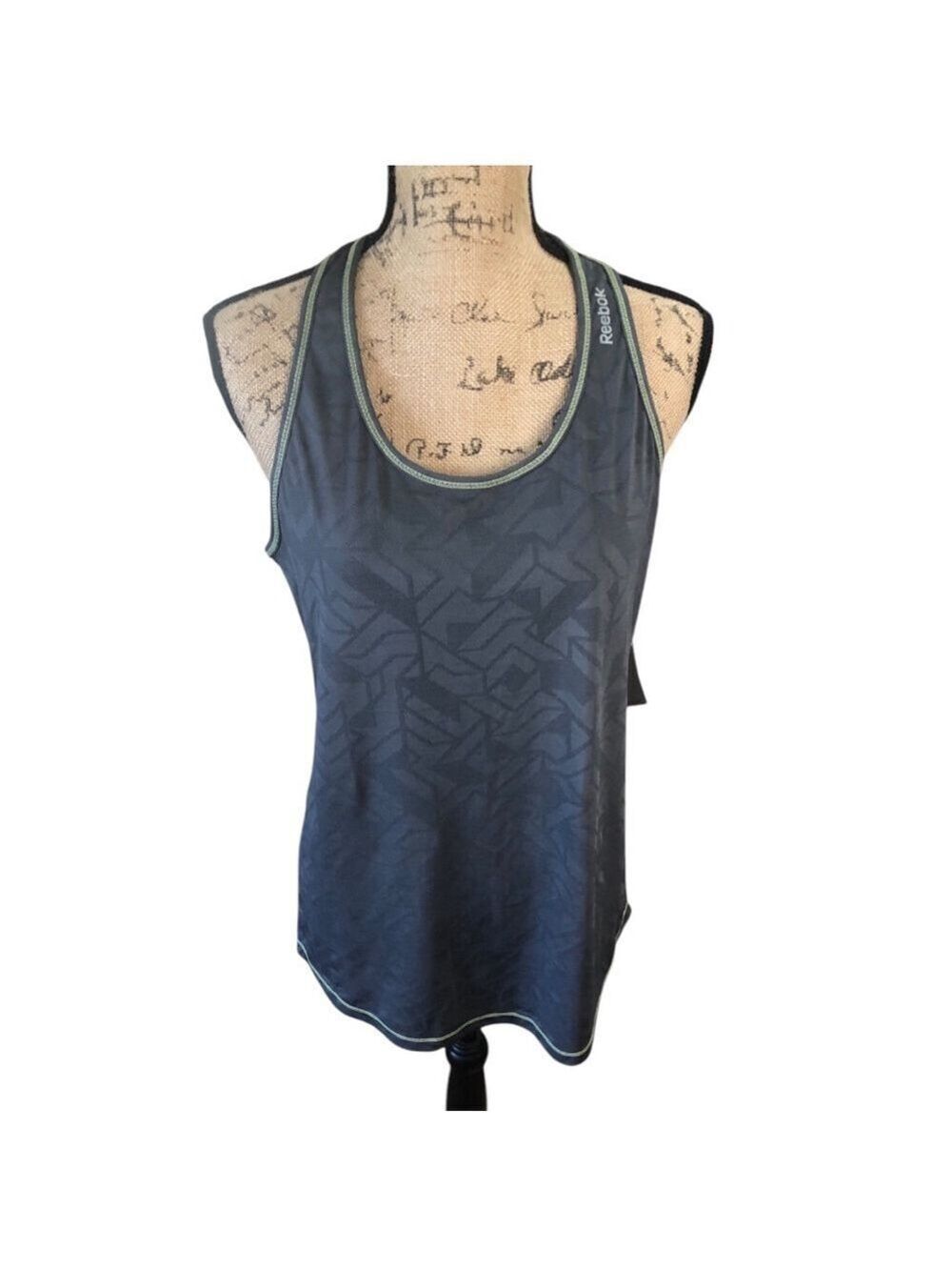Reebok Tank Top Size L Gray Athletic NWT